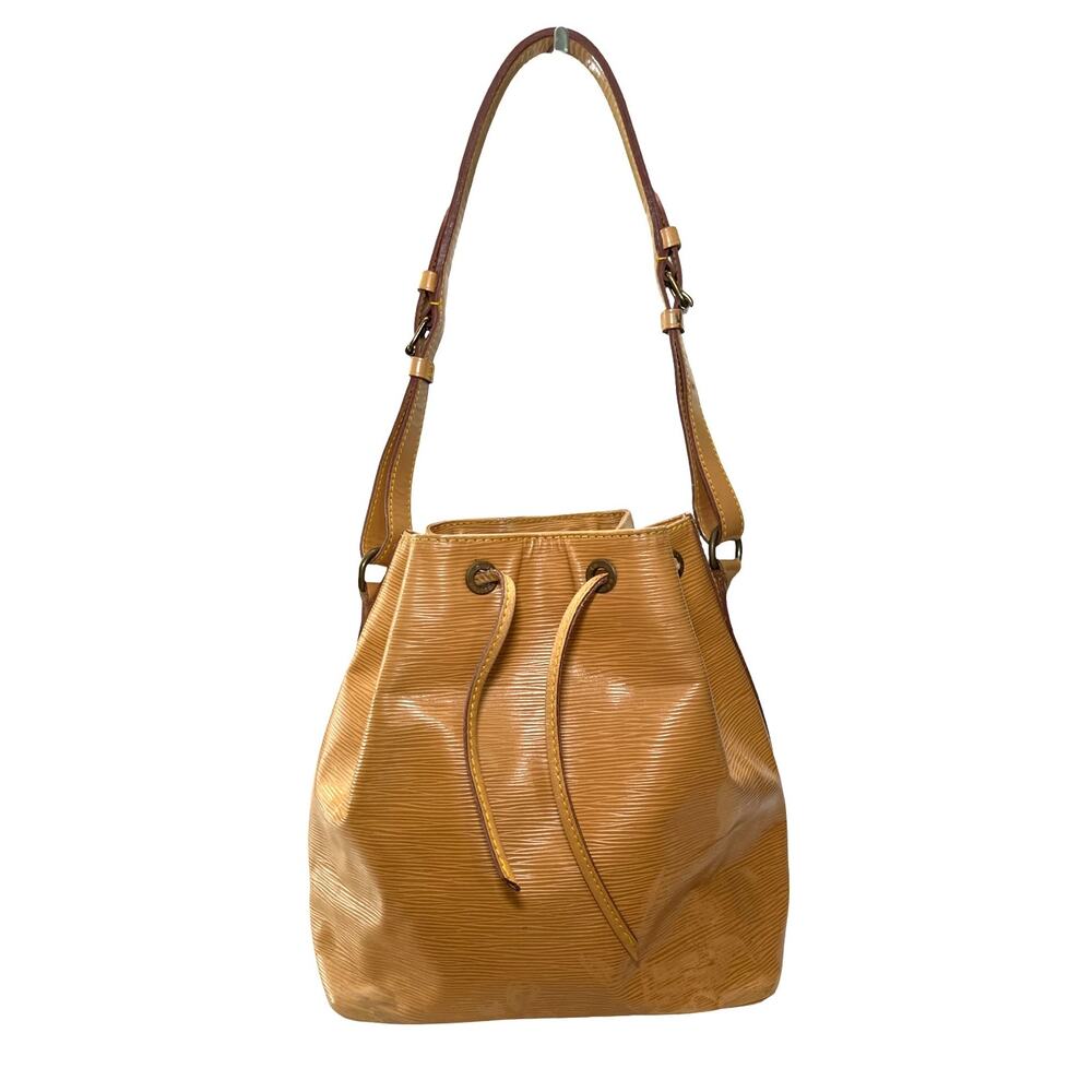 Louis Vuitton Noé PM Epi Leather Shoulder Bag Tan Beige Vintage Authenticated